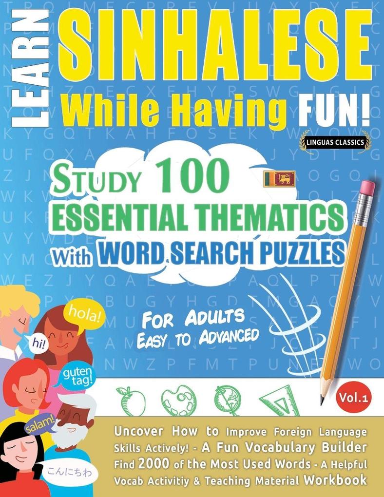 LEARN SINHALESE WHILE HAVING FUN! - FOR ADULTS