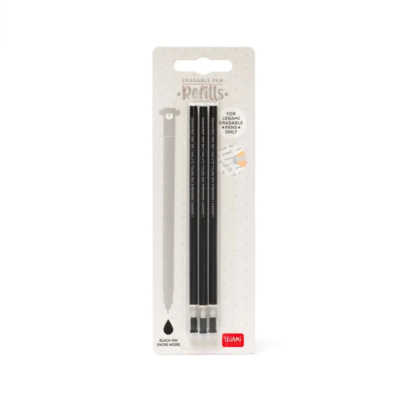 Legami Ersatzmine Ersatzmine für löschbare Gelstift 3er Set schwarz