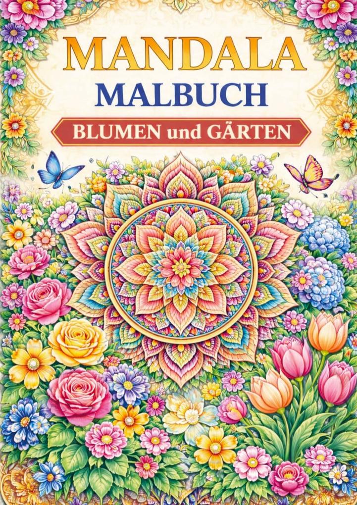 Mandala Malbuch Blumen und Gärten