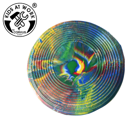 CORVUS A750365 - Flexible Wurfscheibe marmoriert 13 cm Frisbee-Scheibe Kunststoff