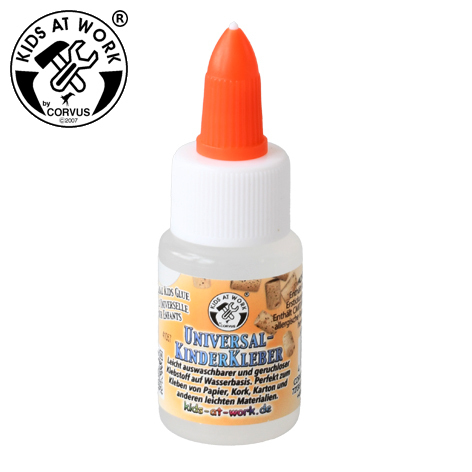 CORVUS A600545 - Kids at Work Universal Kinderkleber Klebstoff auf Wasserbasis Inhalt 25ml