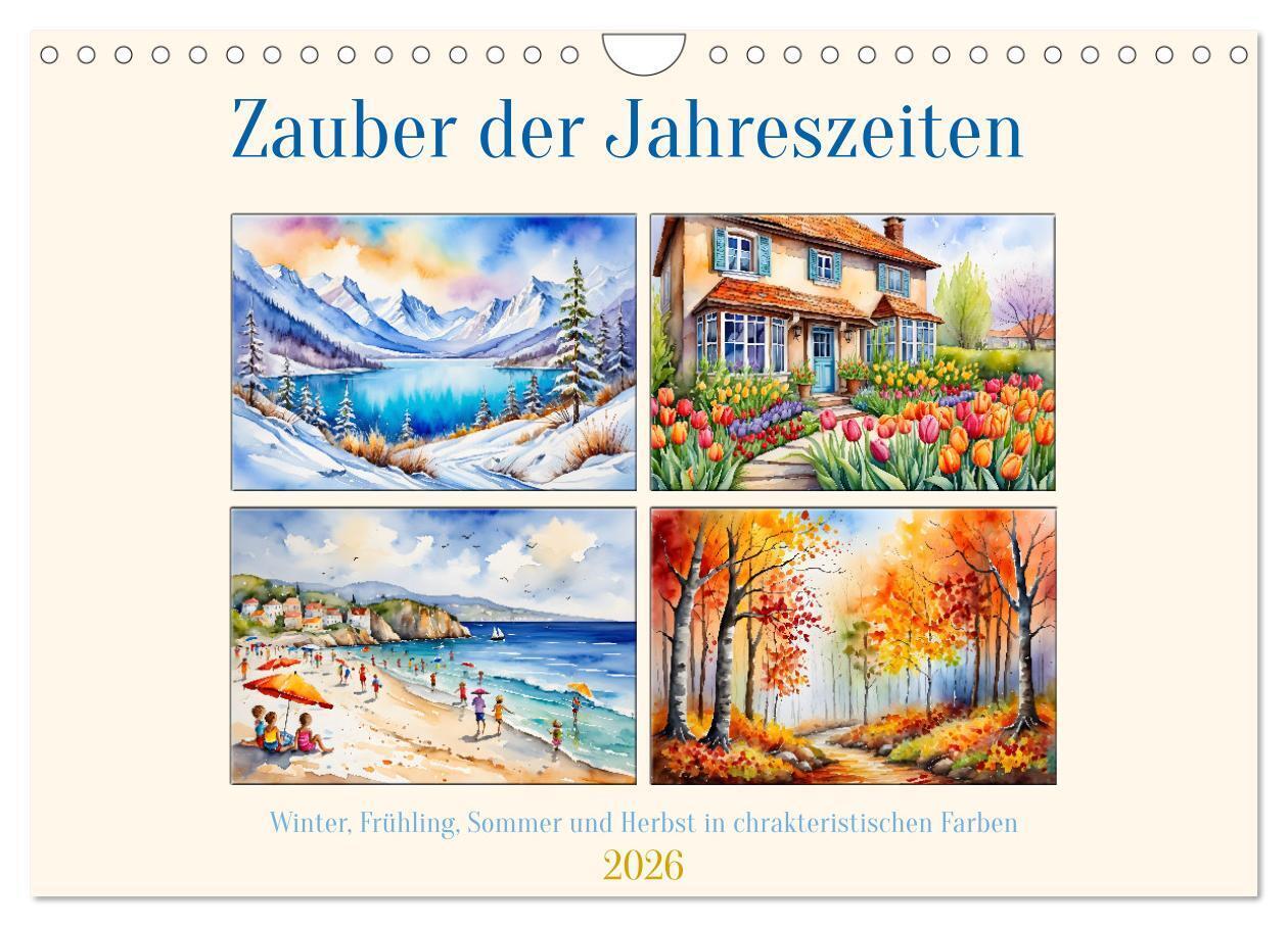 Zauber der Jahreszeiten (Wandkalender 2026 DIN A4 quer) CALVENDO Monatskalender