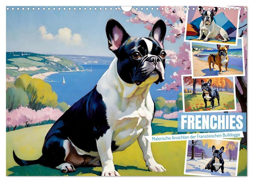 Frenchies (Wandkalender 2026 DIN A3 quer) CALVENDO Monatskalender