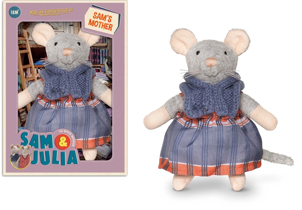 Sam und Julia 300908 - Plüsch-Maus Sams Mutter 12 cm