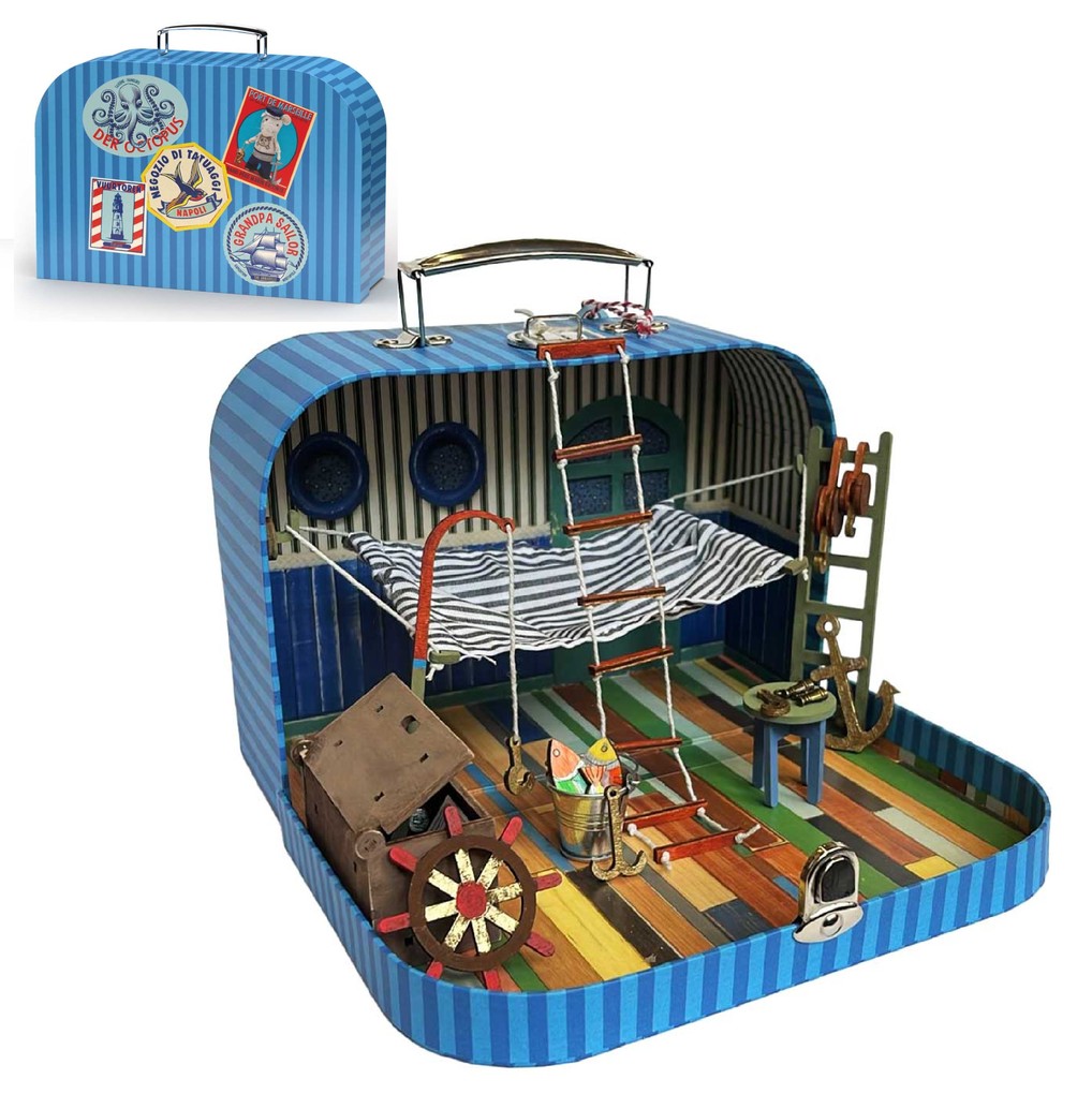 Sam und Julia 300988 - Mäusehaus To Go Opa Seemanns Kajüte Spielset