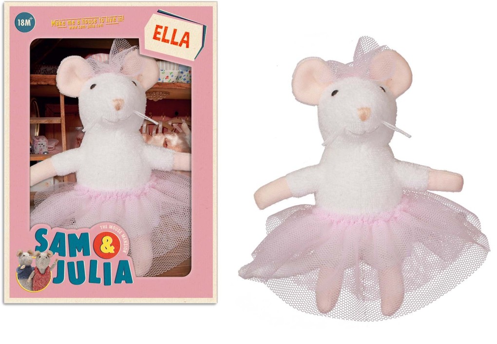 Sam und Julia 300907 - Plüsch-Maus Ella 12 cm