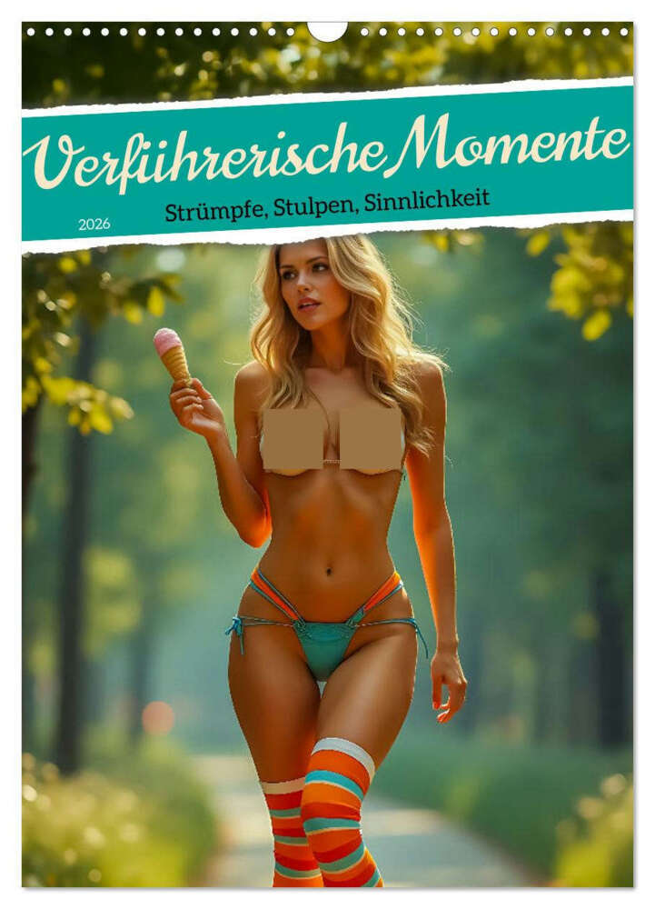 Verführerische Momente - Strümpfe Stulpen Sinnlichkeit (Wandkalender 2026 DIN A3 hoch) CALVENDO Monatskalender