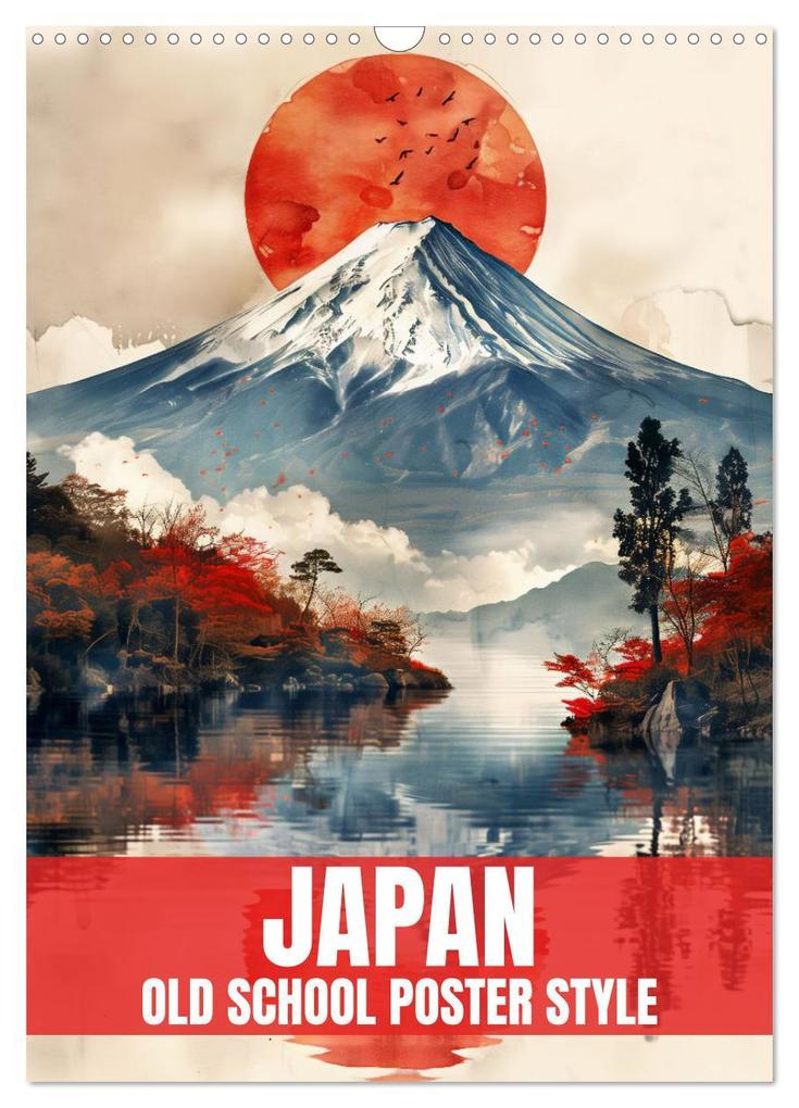Japan - Old School Poster Style (Wandkalender 2026 DIN A3 hoch) CALVENDO Monatskalender