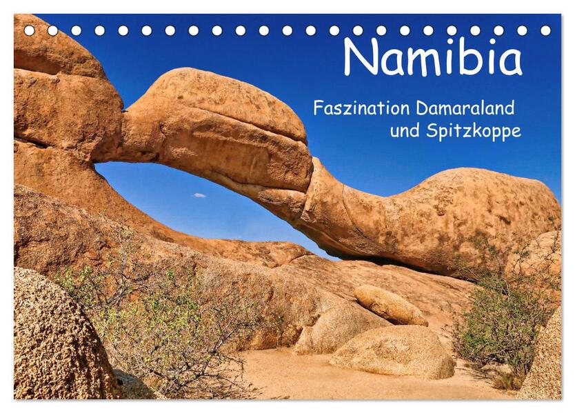 Namibia - Faszination Damaraland und Spitzkoppe (Tischkalender 2026 DIN A5 quer) CALVENDO Monatskalender