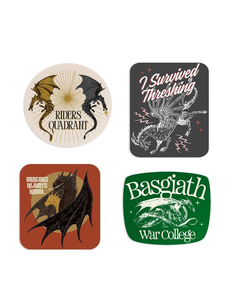 Random House Llc Us Rebecca Yarros's Fourth Wing, Dragon Rider Stickers - Sticker Set Of 4