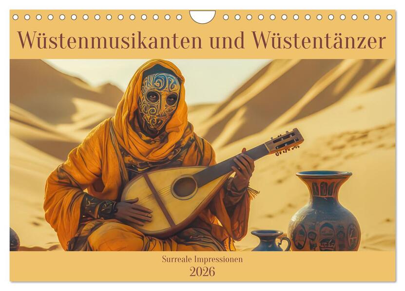 Wüstenmusikanten und Wüstentänzer - Surreale Impressionen (Wandkalender 2026 DIN A4 quer) CALVENDO Monatskalender
