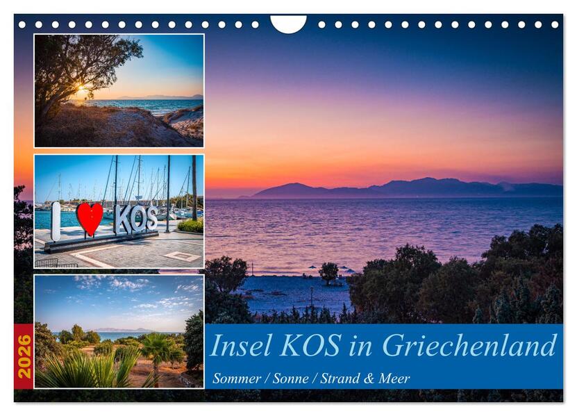 Insel Kos in Griechenland (Wandkalender 2026 DIN A4 quer) CALVENDO Monatskalender