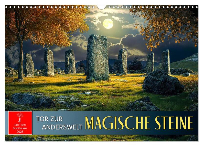 Magische Steine - Tor zur Anderswelt (Wandkalender 2026 DIN A3 quer) CALVENDO Monatskalender