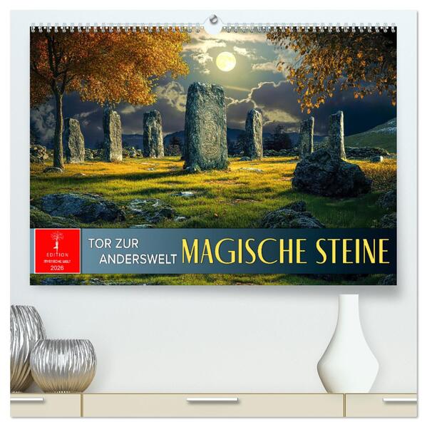 Magische Steine - Tor zur Anderswelt (hochwertiger Premium Wandkalender 2026 DIN A2 quer) Kunstdruck in Hochglanz