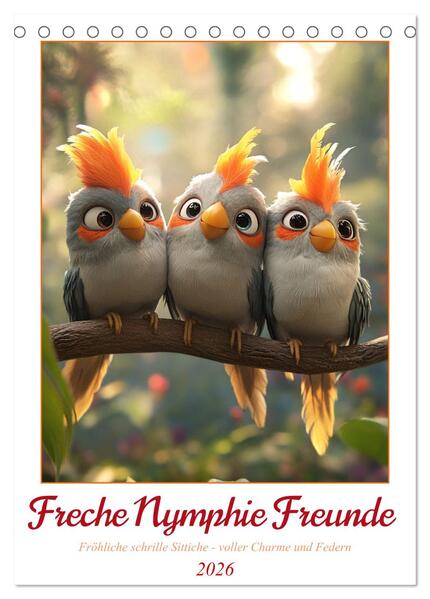 Freche Nymphie Freunde (Tischkalender 2026 DIN A5 hoch) CALVENDO Monatskalender
