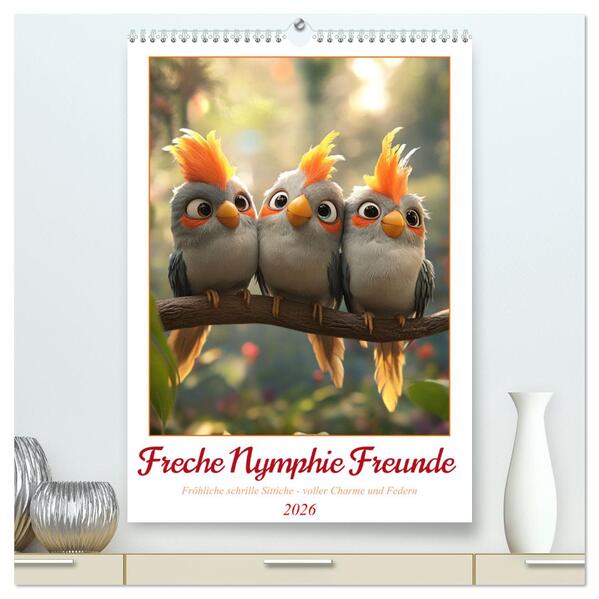 Freche Nymphie Freunde (hochwertiger Premium Wandkalender 2026 DIN A2 hoch) Kunstdruck in Hochglanz