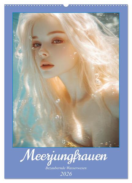 Meerjungfrauen - Bezaubernde Wasserwesen (Wandkalender 2026 DIN A2 hoch) CALVENDO Monatskalender