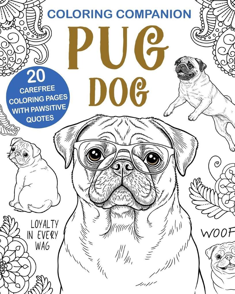 Coloring Companion Pug Dog