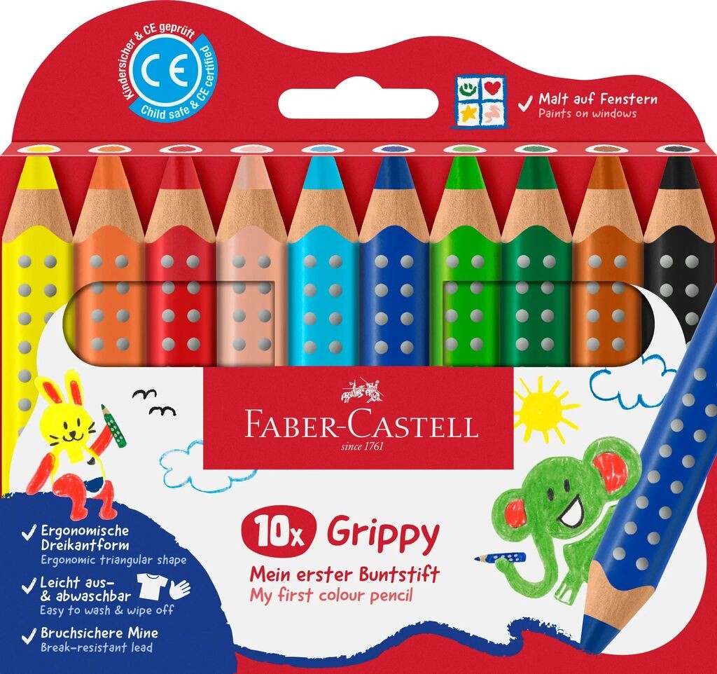 Faber-Castell 10er-Set Buntstifte "Grippy"