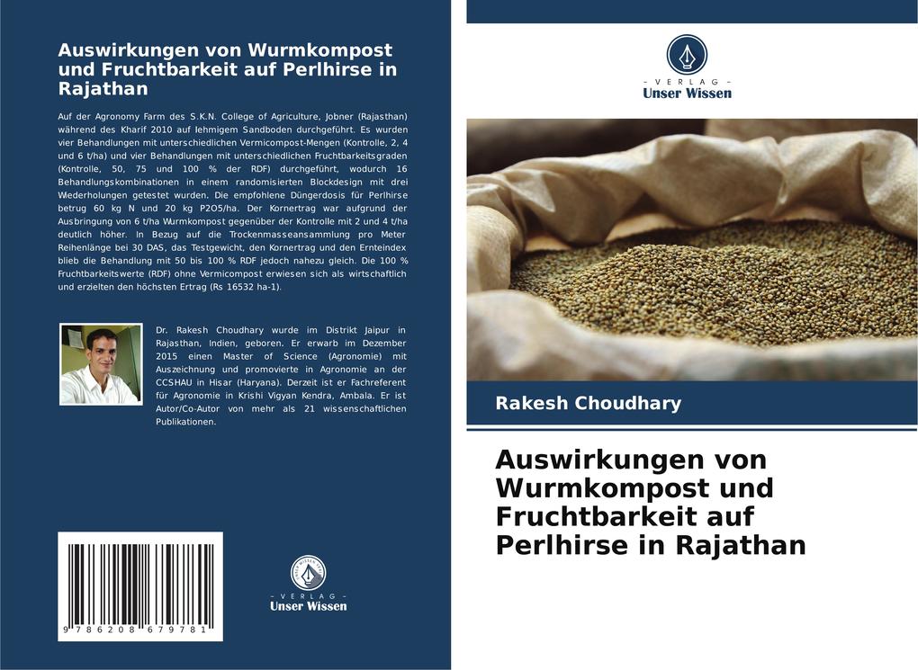 Auswirkungen von Wurmkompost und Fruchtbarkeit auf Perlhirse in Rajathan