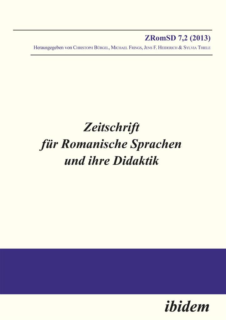 Zeitschrift für Romanische Sprachen und ihre Didaktik / Zeitschrift für Romanische Sprachen und ihre Didaktik