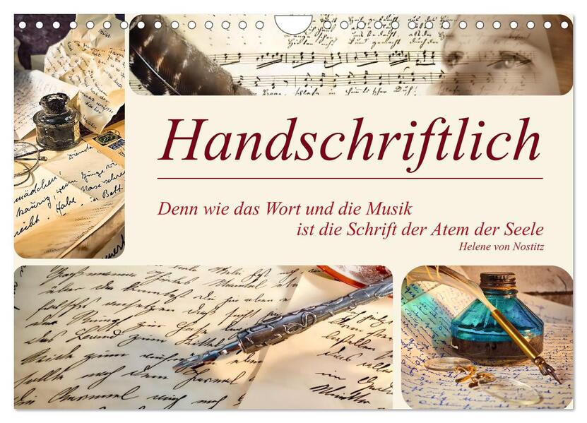 Handschriftlich (Wandkalender 2026 DIN A4 quer) CALVENDO Monatskalender