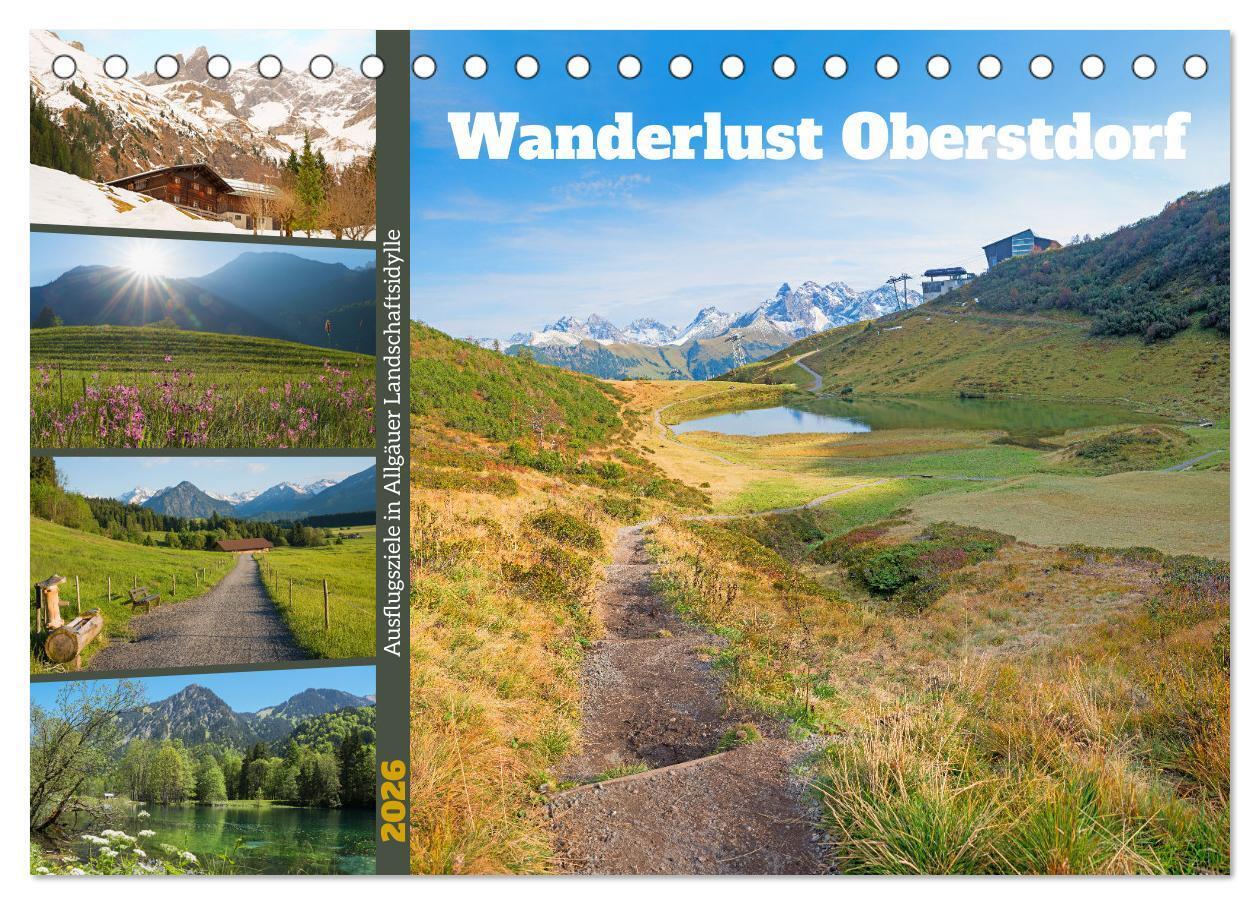 Wanderlust Oberstdorf (Tischkalender 2026 DIN A5 quer) CALVENDO Monatskalender