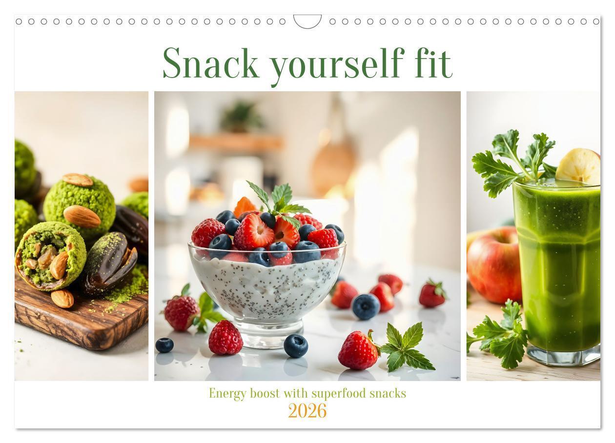 Snack yourself fit - Energy boost with superfood snacks (Wall Calendar 2026 DIN A3 landscape) CALVENDO 12 Month Wall Calendar