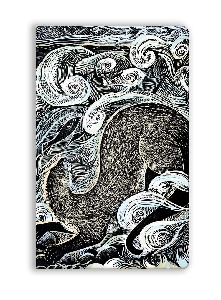 Angela Harding: Shetland Otter Shetland Sea (Soft Touch Journal)