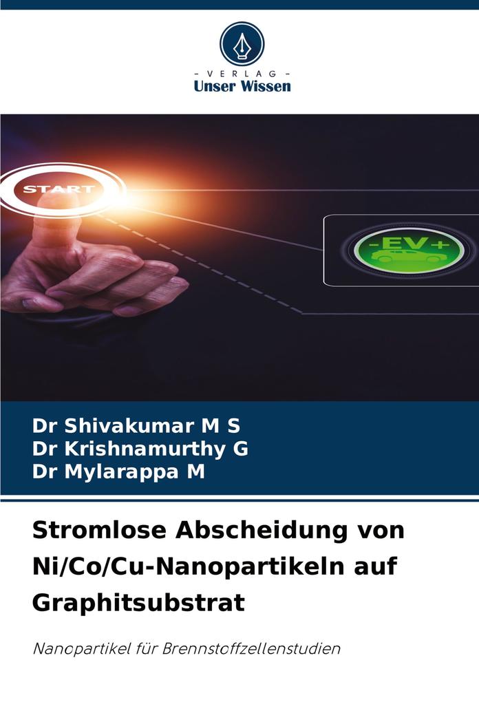 Stromlose Abscheidung von Ni/Co/Cu-Nanopartikeln auf Graphitsubstrat