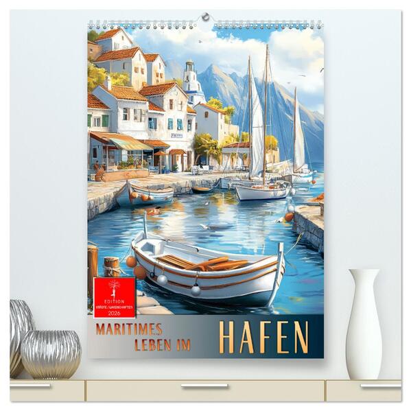 Maritimes Leben im Hafen (hochwertiger Premium Wandkalender 2026 DIN A2 hoch) Kunstdruck in Hochglanz