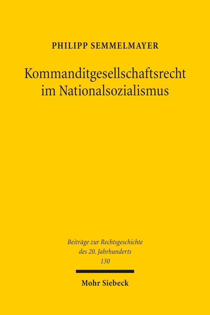 Kommanditgesellschaftsrecht im Nationalsozialismus