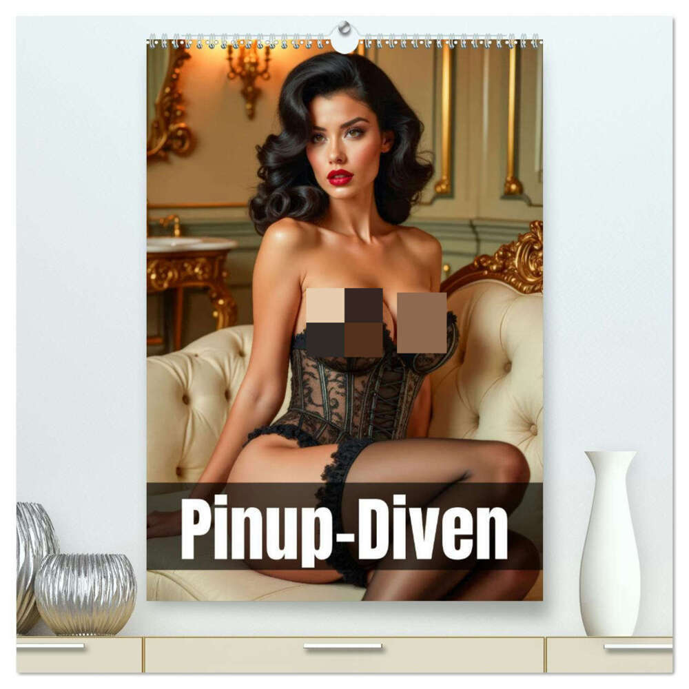Pinup-Diven (hochwertiger Premium Wandkalender 2026 DIN A2 hoch) Kunstdruck in Hochglanz