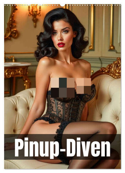 Pinup-Diven (Wandkalender 2026 DIN A2 hoch) CALVENDO Monatskalender