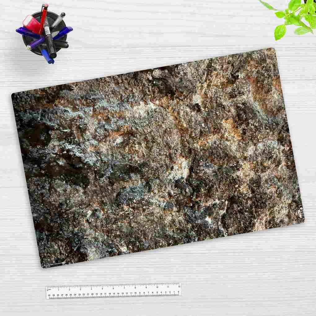 Cover-your-desk Schreibtischunterlage für Kinder und Erwachsene Mineralstein dunkel aus hochwertigem Vinyl 60 x 40 cm