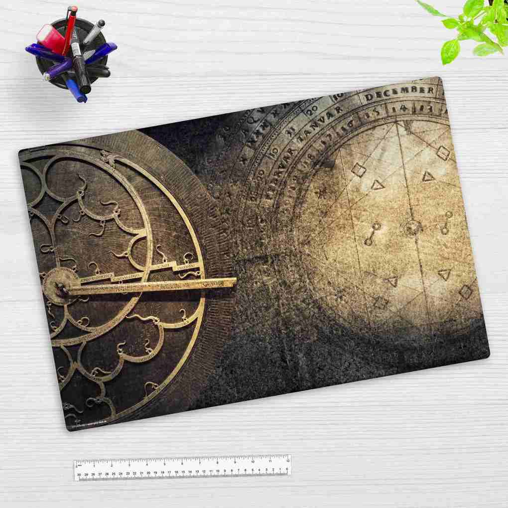 Cover-your-desk Schreibtischunterlage für Kinder und Erwachsene Historischer Kompass aus hochwertigem Vinyl 60 x 40 cm