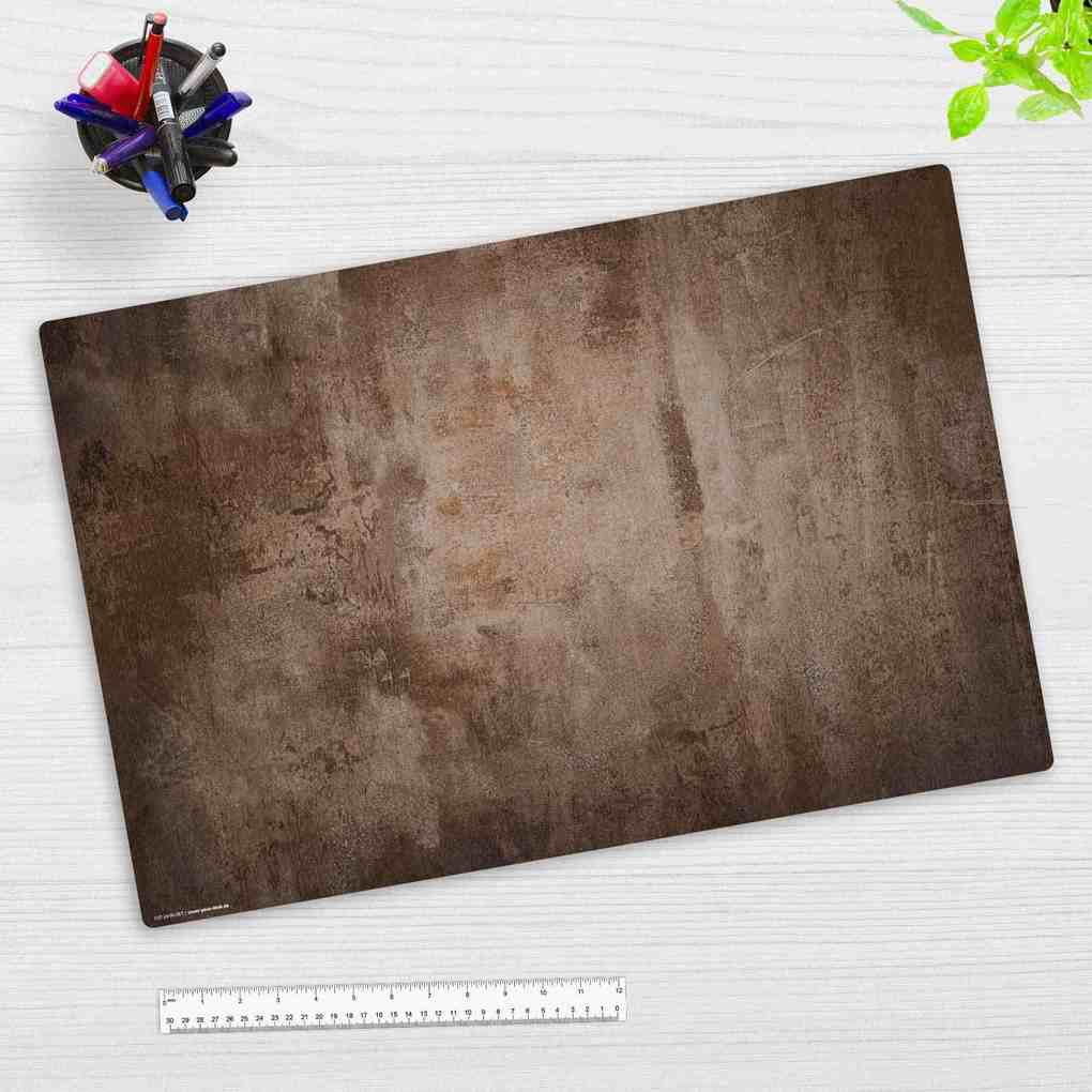 Cover-your-desk Schreibtischunterlage für Kinder und Erwachsene Stahlplatte dunkelbraun aus hochwertigem Vinyl 60 x 40 cm