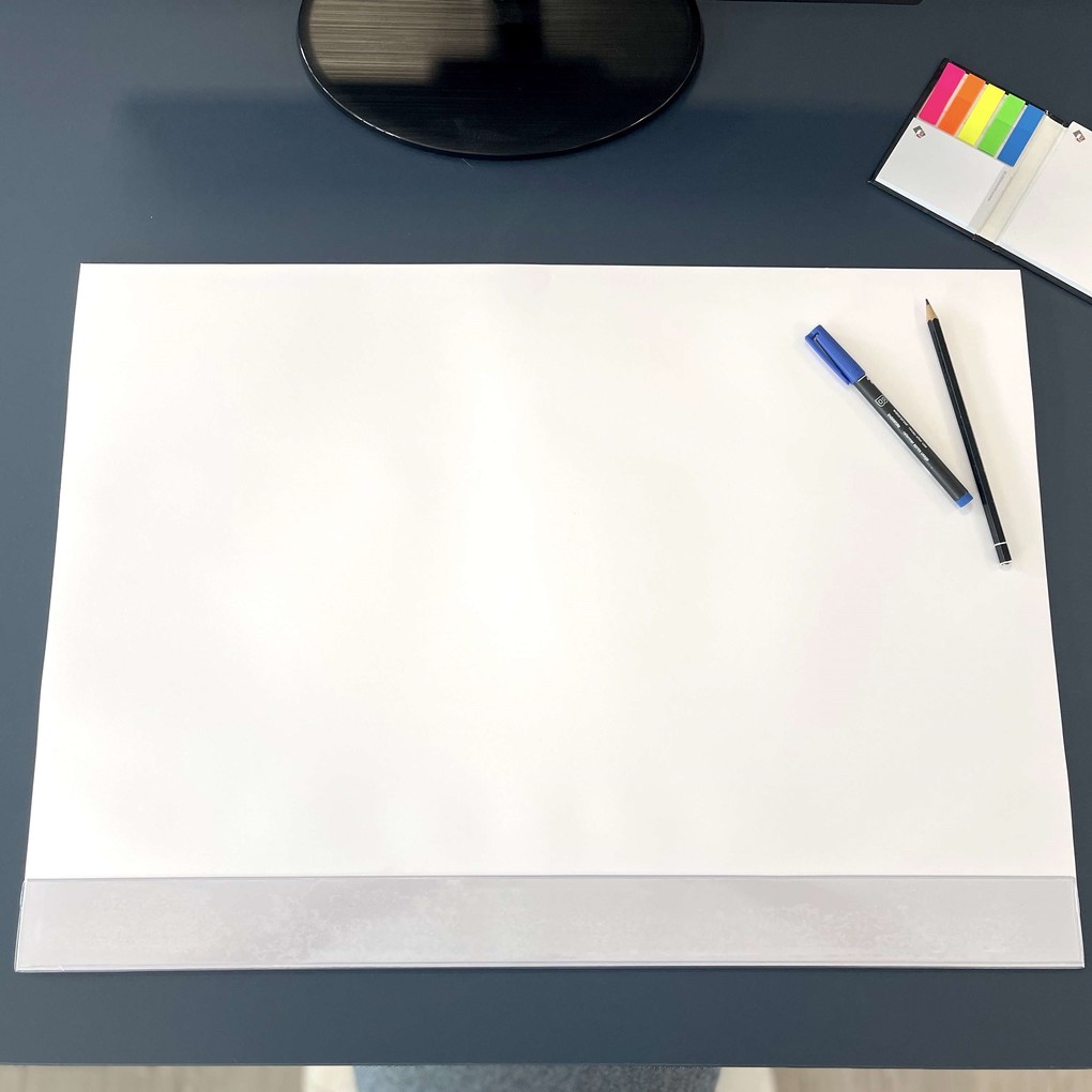 Scriptum Schreibtischunterlage weiss DIN A2 blanko Malunterlage aus Papier zum Abreißen 2er Set mit je 25 Blatt 594 x 42 cm