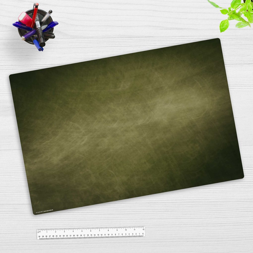 Cover-your-desk Schreibtischunterlage für Kinder und Erwachsene Olivfarbene Fläche in grün aus hochwertigem Vinyl 60 x 40 cm