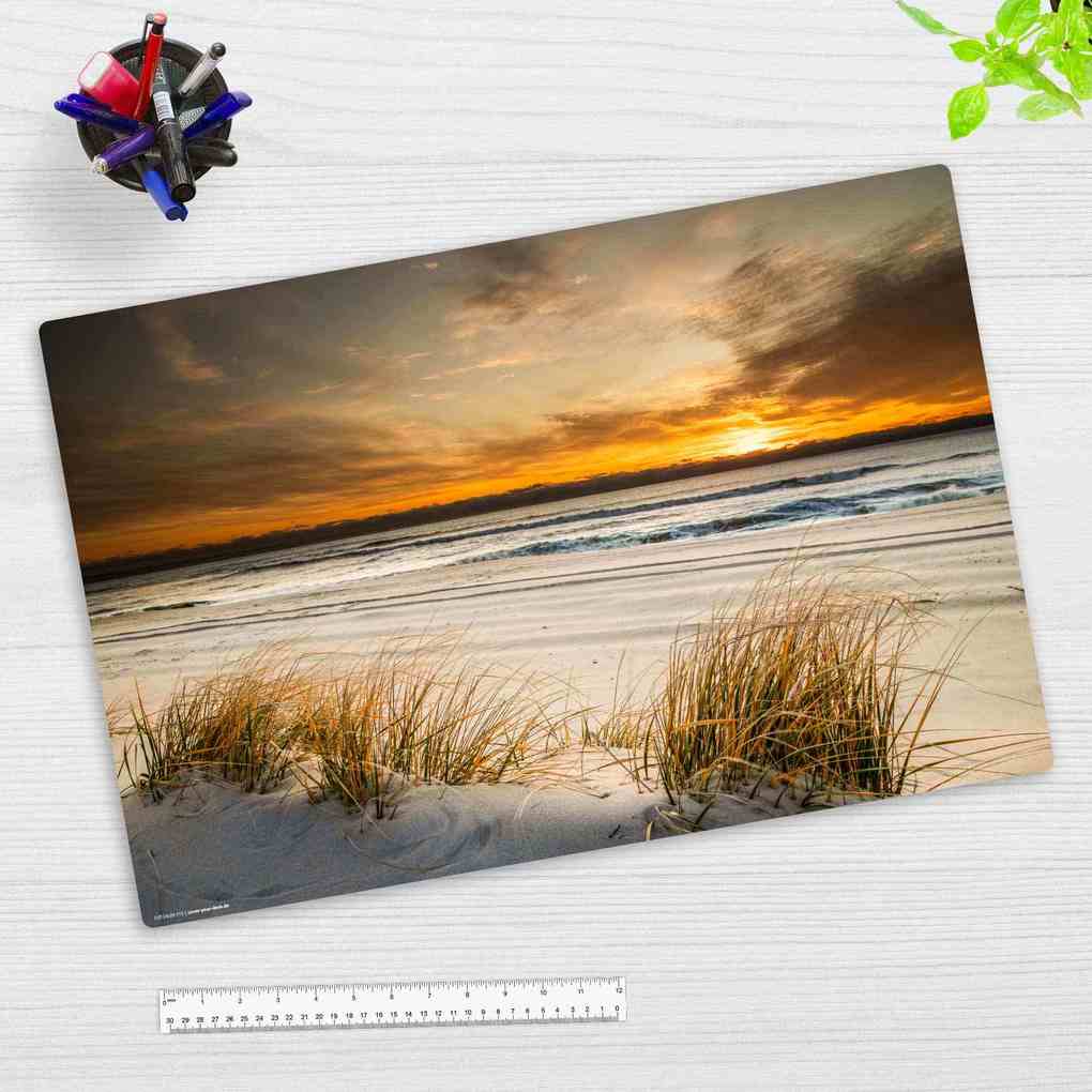 Cover-your-desk Schreibtischunterlage für Kinder und Erwachsene Sonnenuntergang auf Sylt aus hochwertigem Vinyl 60 x 40 cm