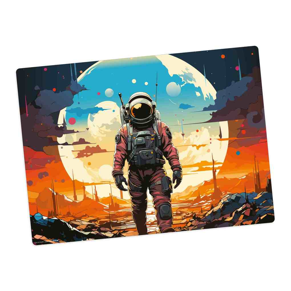 Tischsetmacher Tischset Science Fiction Astronaut aus hochwertigem Vinyl 44 x 32 cm