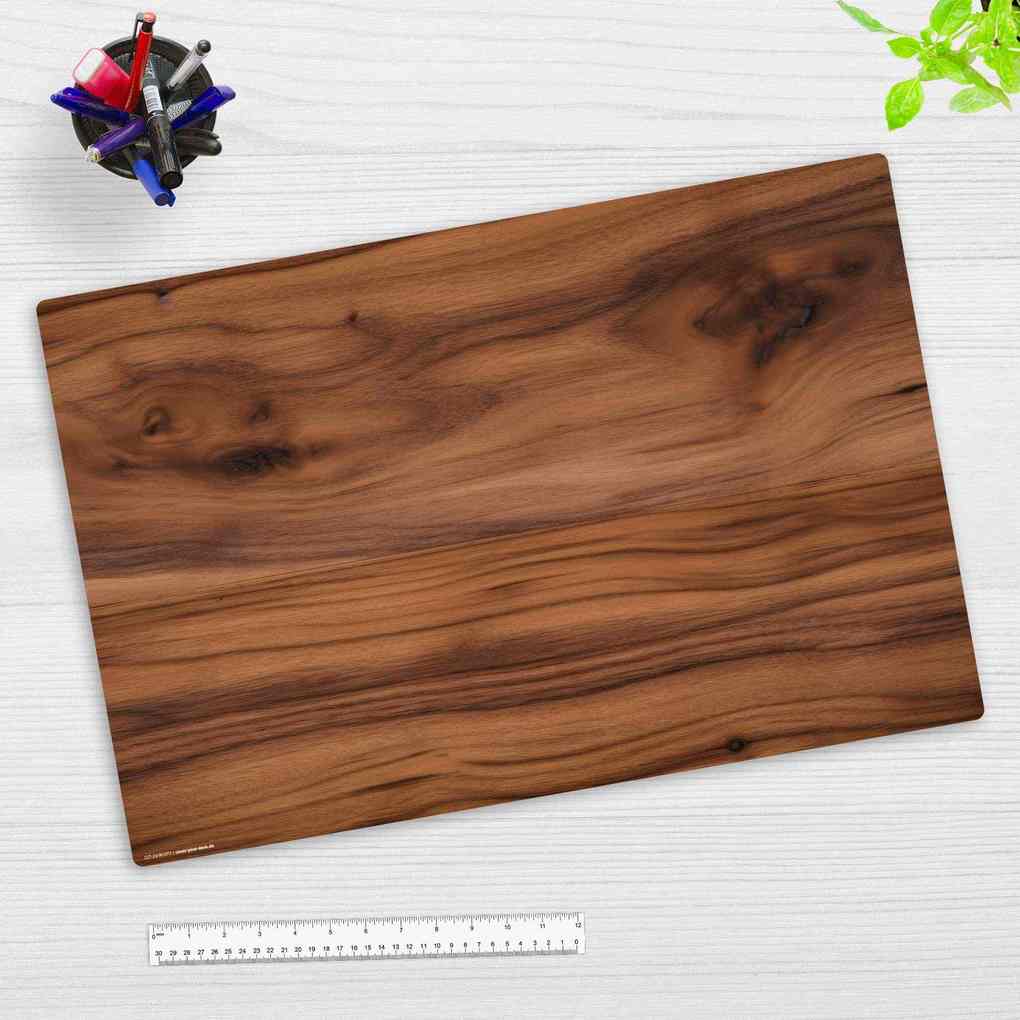 Cover-your-desk Schreibtischunterlage für Kinder und Erwachsene Nussbaum Holz aus hochwertigem Vinyl 60 x 40 cm
