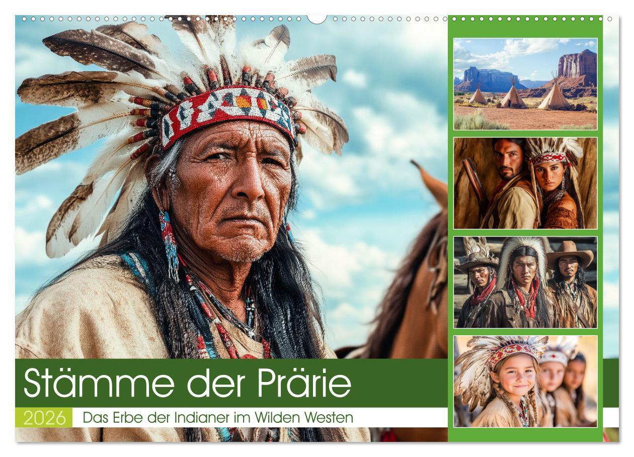 Stämme der Prärie (Wandkalender 2026 DIN A2 quer) CALVENDO Monatskalender