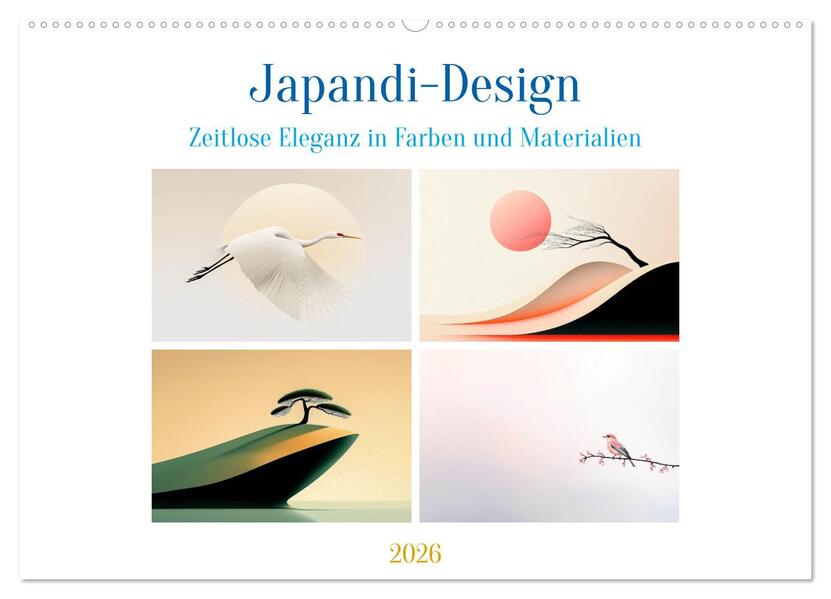 Japandi-Design (Wandkalender 2026 DIN A2 quer) CALVENDO Monatskalender