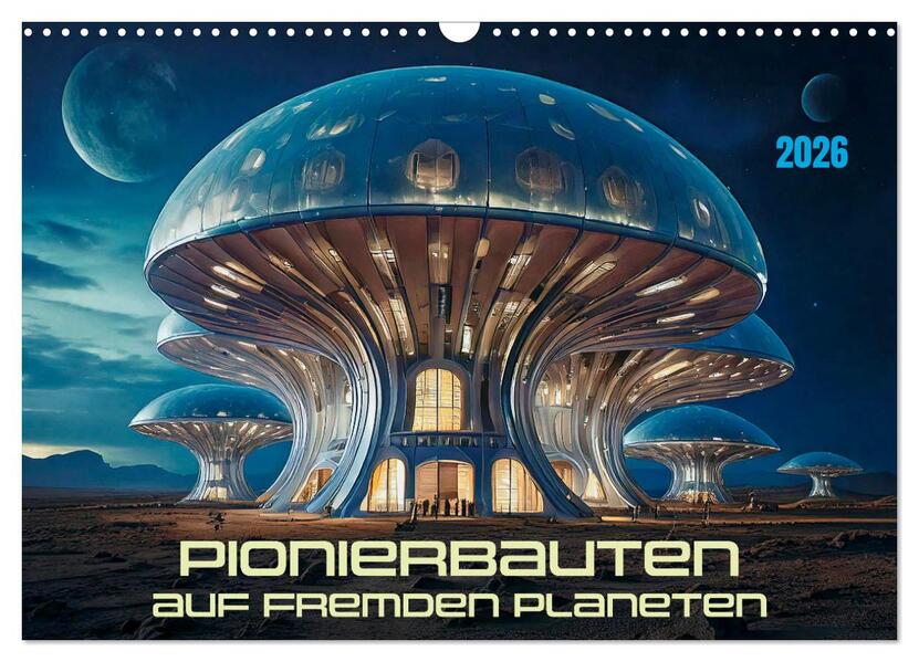 Pionierbauten auf fremden Planeten (Wandkalender 2026 DIN A3 quer) CALVENDO Monatskalender