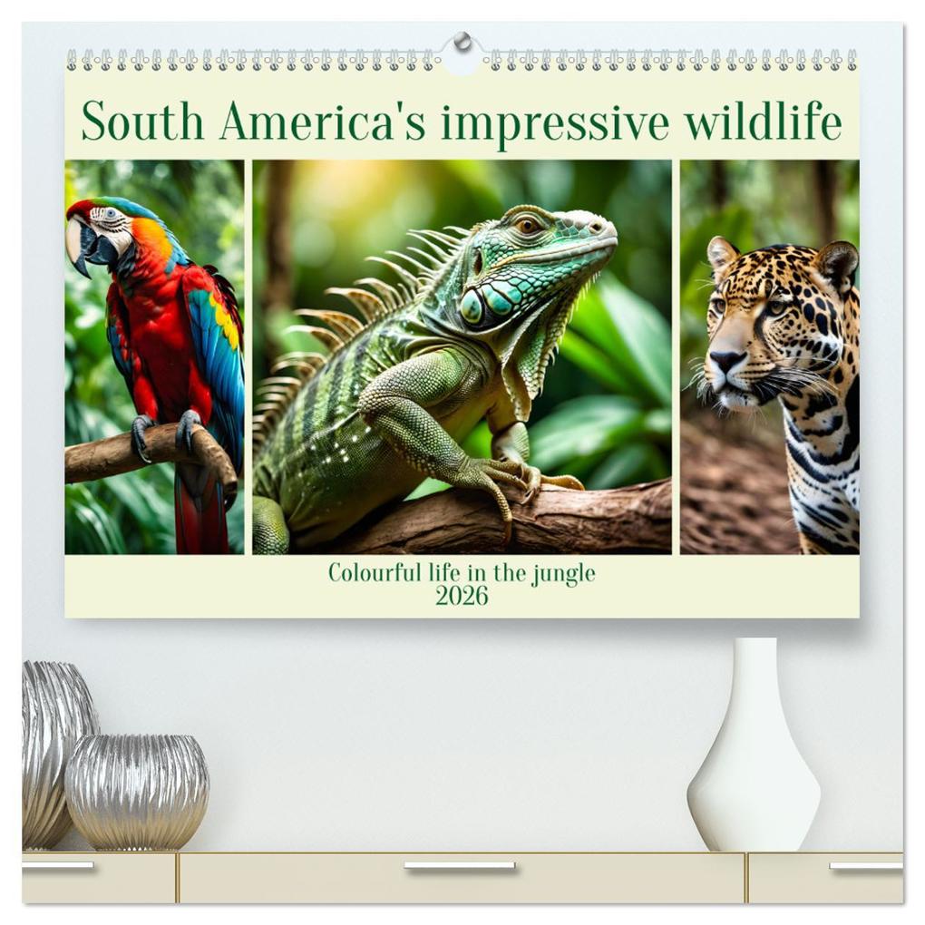 South America's impressive wildlife (High Quality Premium Wall Calendar 2026 DIN A2 landscape)CALVENDO 12 Month Wall Calendar