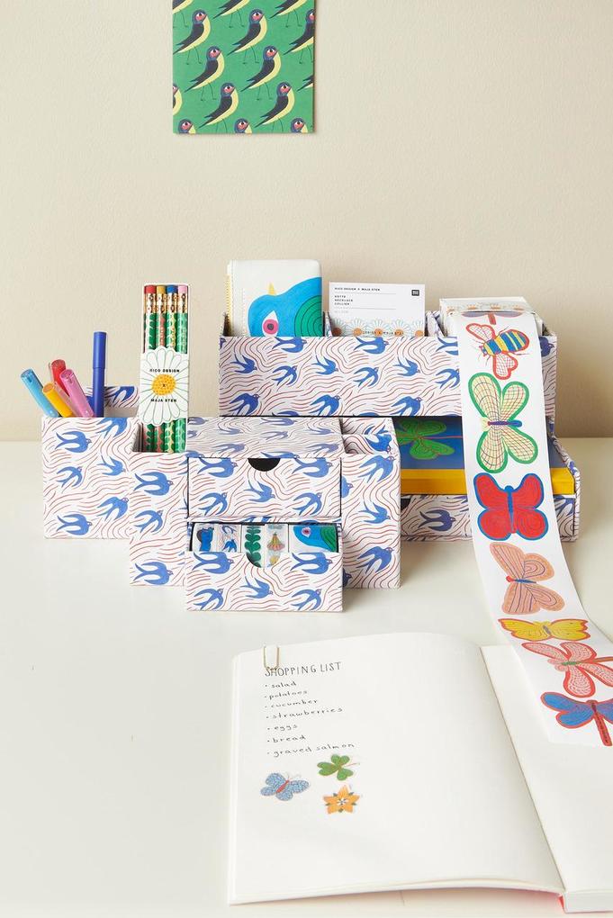 Office Box Midsommar Magic Schwalben FSC Recycled 265x125x15 cm 3mm Materialstärke