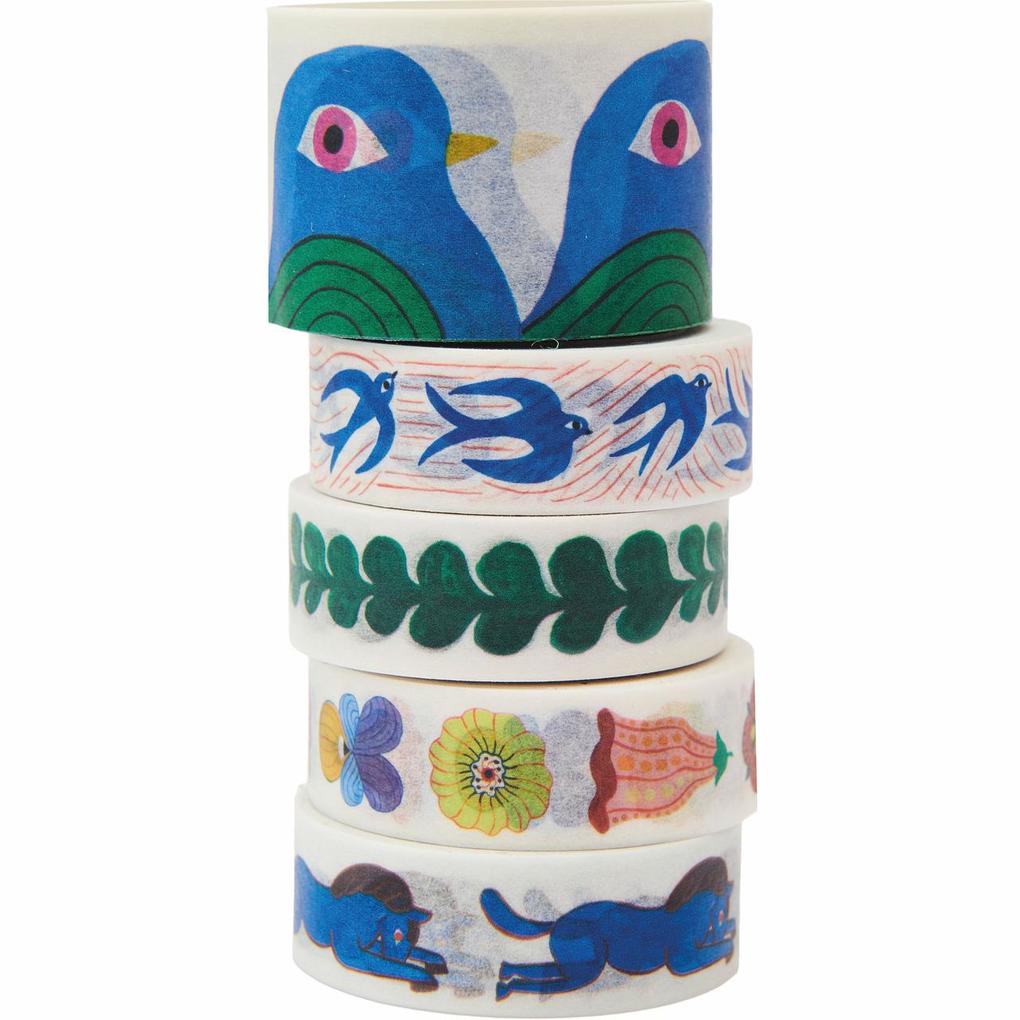 Tape Set Midsommar Magic FSC MIX 5 Stk 4x 15cm x 10m 1x 3 cm x 10m