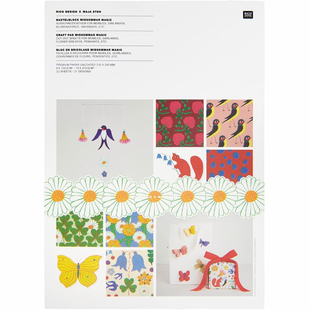 Bastelpapierblock Midsommar Magic FSC MIX 23 Blatt