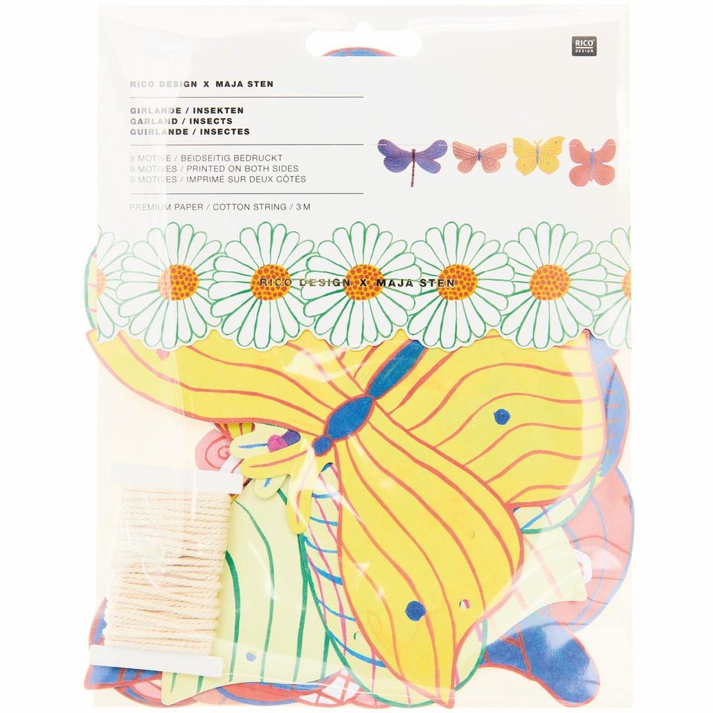Girlanden Midsommar Magic Insekten FSC MIX 3 m